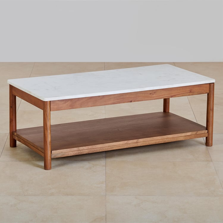 Urban Marble Top Coffee Table - Brown
