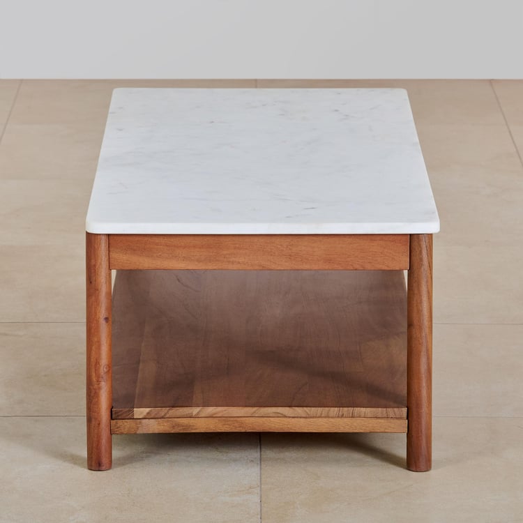 Urban Marble Top Coffee Table - Brown