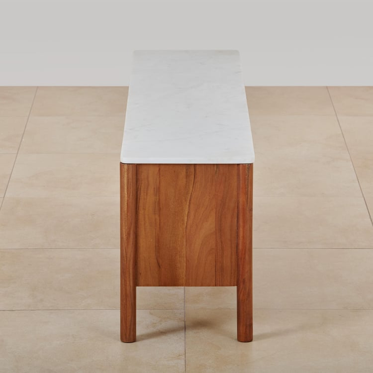 Urban Marble Top TV Unit - Brown