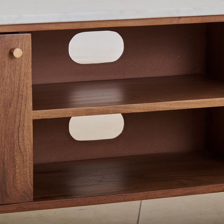 Urban Marble Top TV Unit - Brown