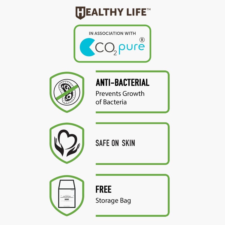 SPACES Deconstructed Blue Printed Air Purifying Cotton Super King Bedsheet Set - 274x274cm - 3Pcs