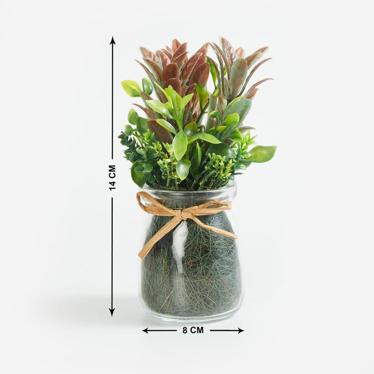 Gardenia Artificial Plants in Glass Vase