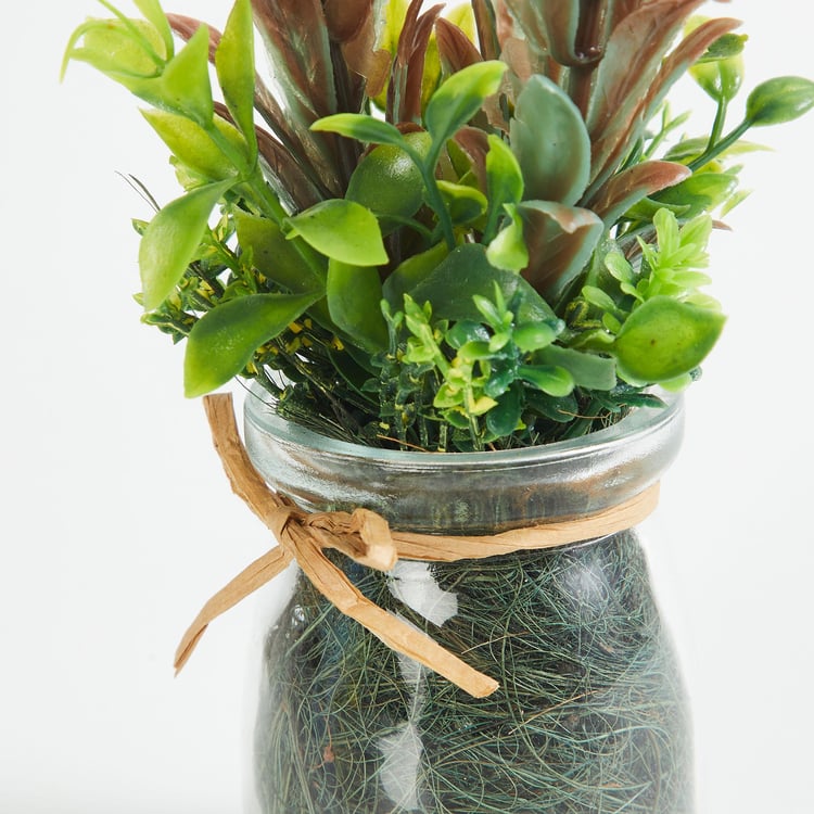 Gardenia Artificial Plants in Glass Vase