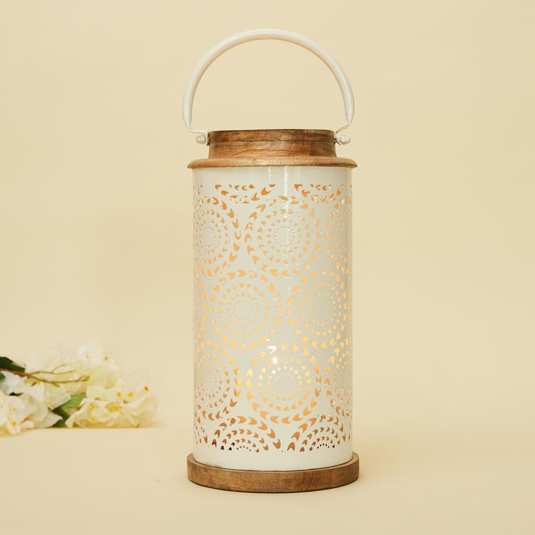 Fiesta Wood Cut-Out Lantern