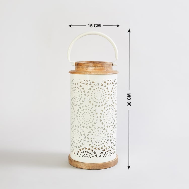 Fiesta Wood Cut-Out Lantern