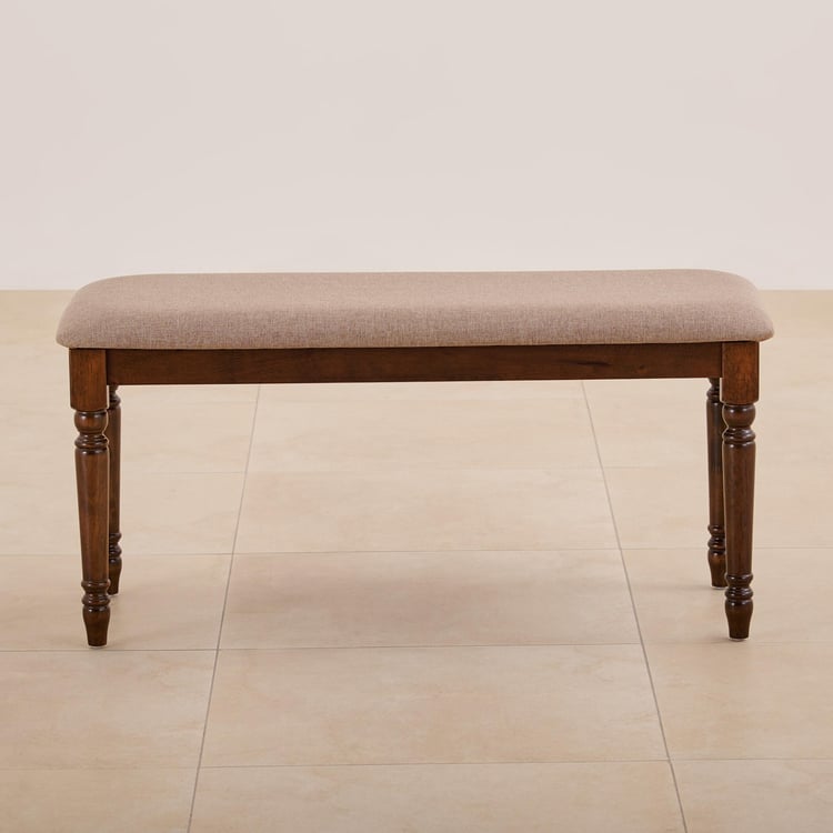 Helios Zoe Fabric Dining Bench - Brown