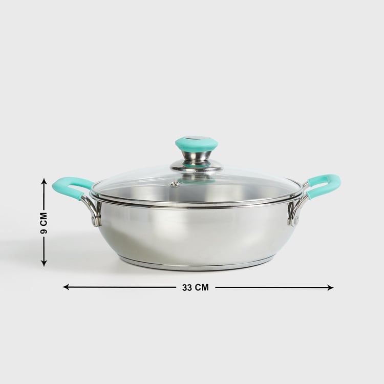 Chef Special Stainless Steel Kadhai with Lid - 3L