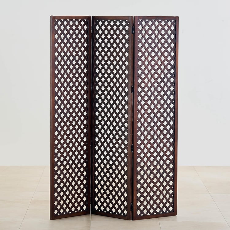 Rio Mango Wood Folding Room Divider - Brown