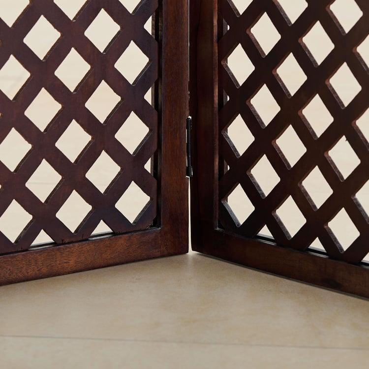 Rio Mango Wood Folding Room Divider - Brown