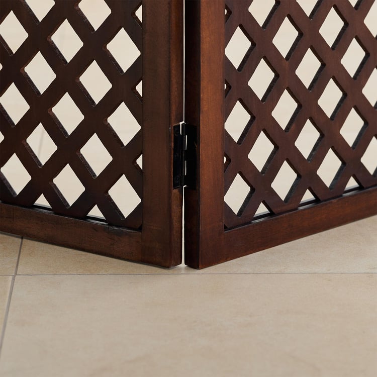 Rio Mango Wood Folding Room Divider - Brown