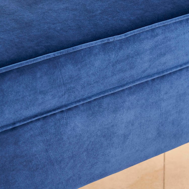 Velvetica Fabric Bench - Blue