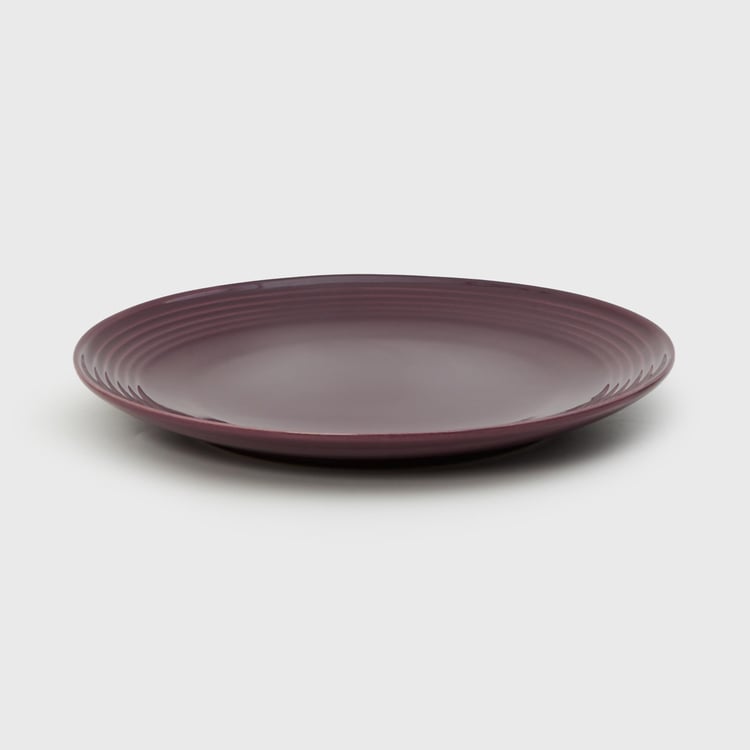 Colour Connect Purple Textured Stoneware Dinner Plate - 26.5cm