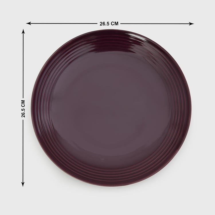 Colour Connect Purple Textured Stoneware Dinner Plate - 26.5cm