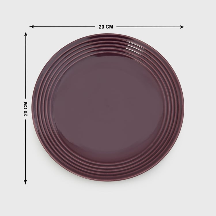 Colour Connect Purple Textured Stoneware Side Plate - 20cm