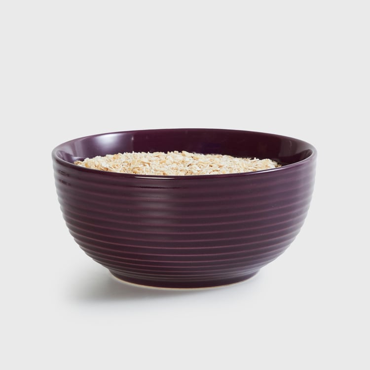 Colour Connect Stoneware Ribbed Serving Bowl