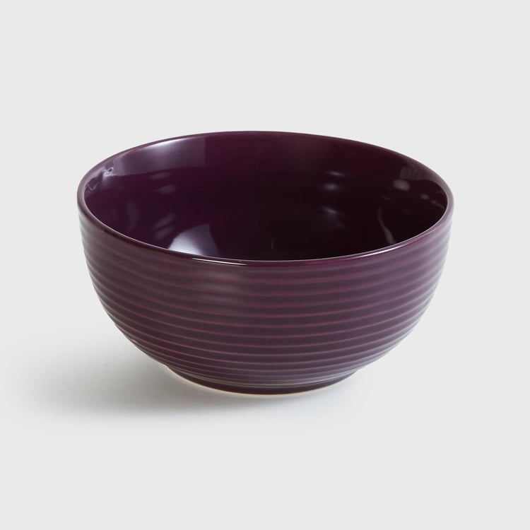 Colour Connect Stoneware Ribbed Serving Bowl