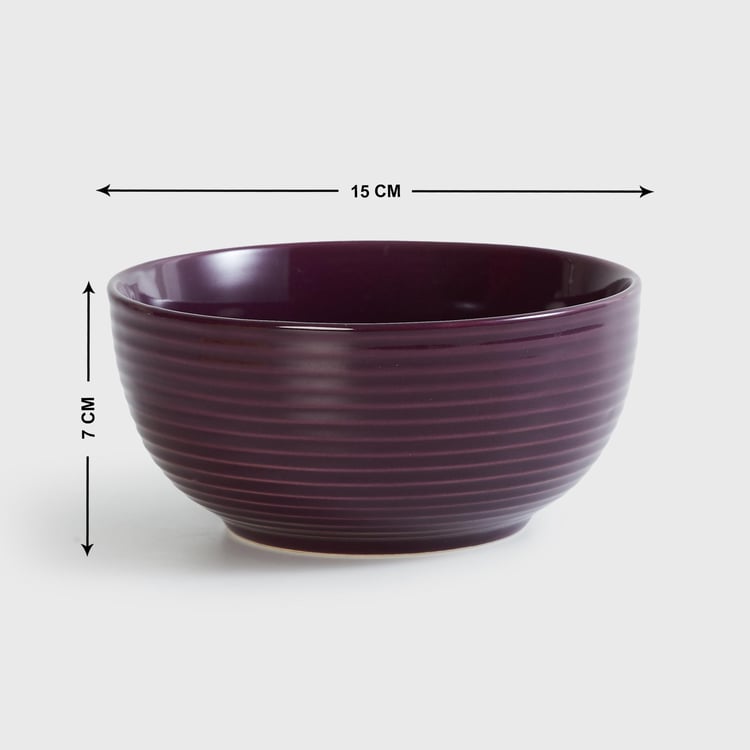 Colour Connect Stoneware Ribbed Serving Bowl