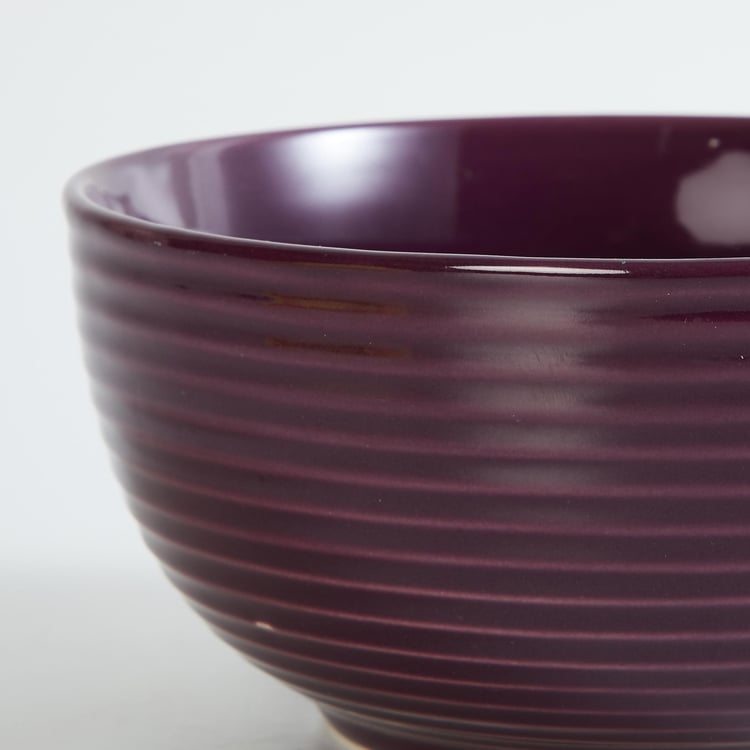 Colour Connect Stoneware Ribbed Serving Bowl