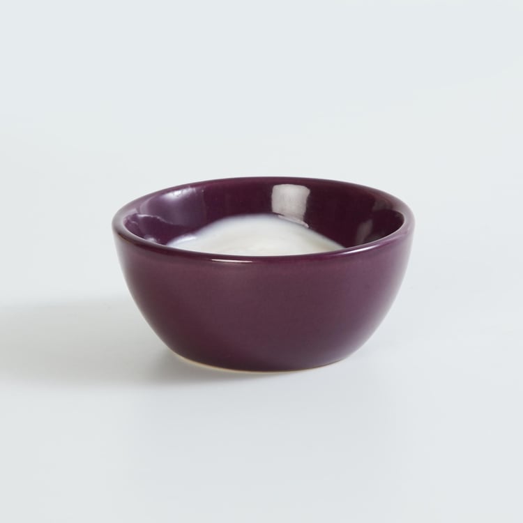 Pavo Colour Connect Purple Stoneware Dip Bowl - Set of 4