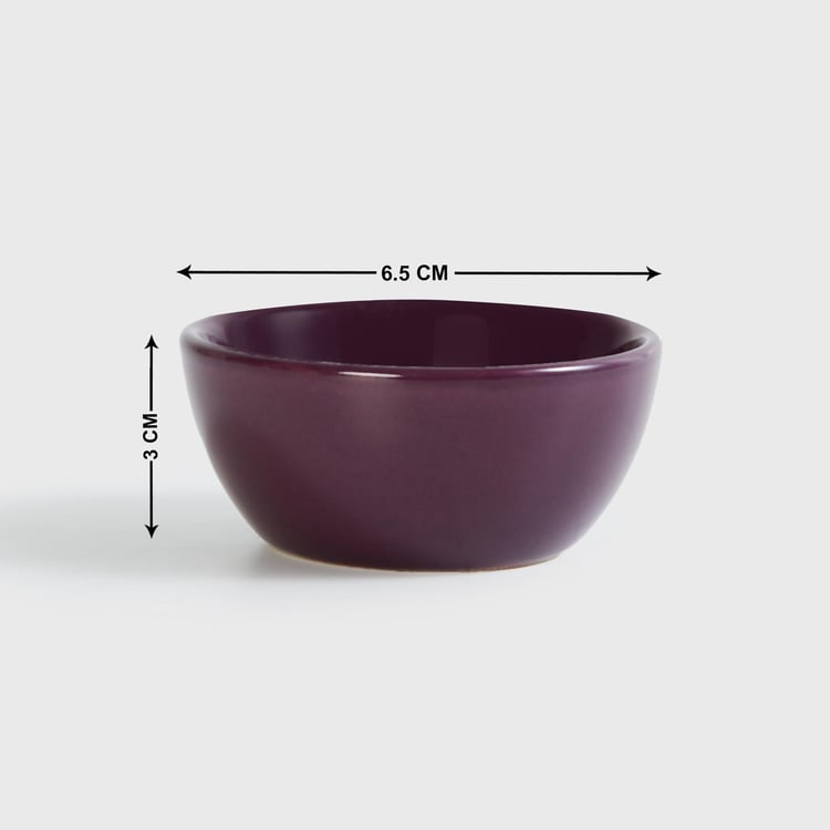 Pavo Colour Connect Purple Stoneware Dip Bowl - Set of 4