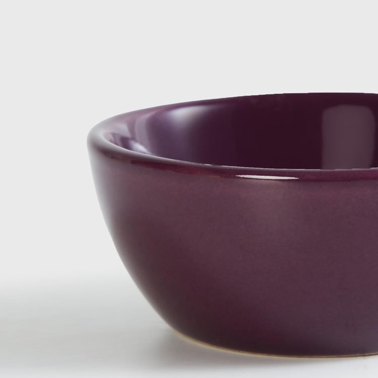 Pavo Colour Connect Purple Stoneware Dip Bowl - Set of 4