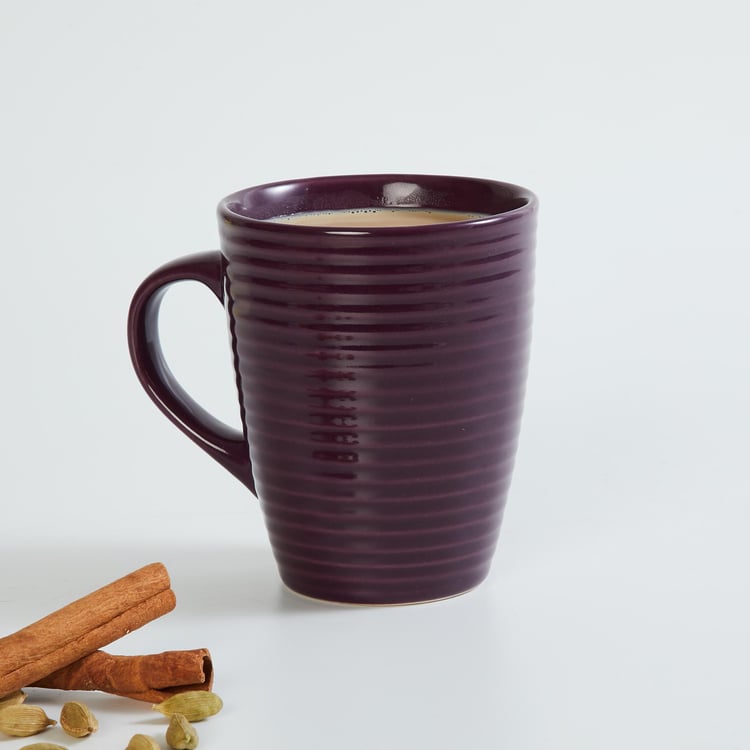 Color Connect Purple Solid Stoneware Mug - 360ml