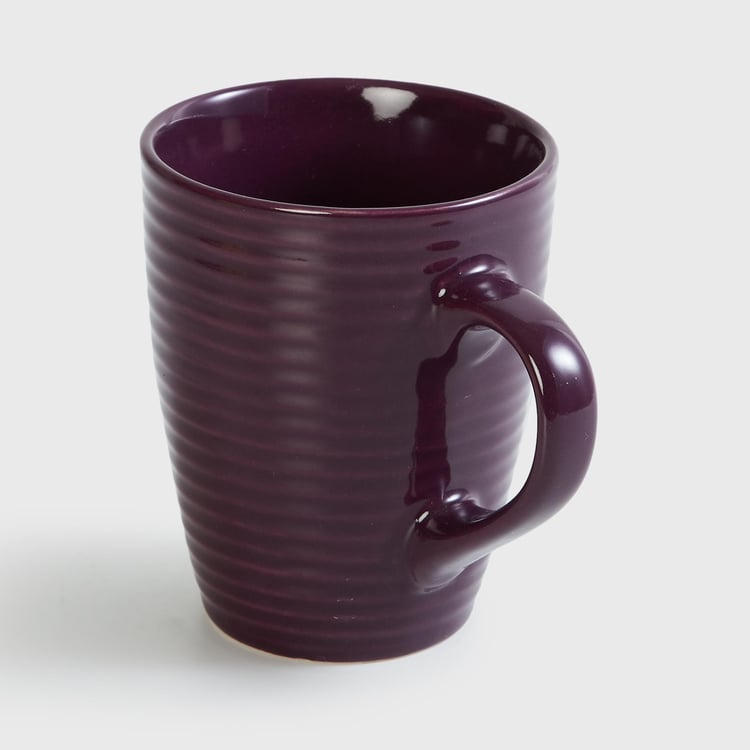 Color Connect Purple Solid Stoneware Mug - 360ml