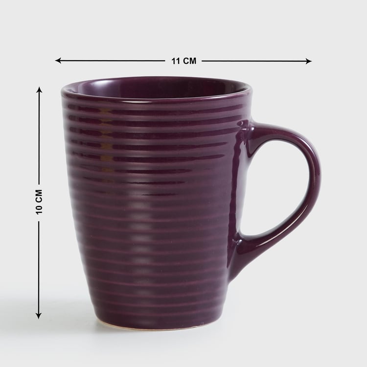 Color Connect Purple Solid Stoneware Mug - 360ml