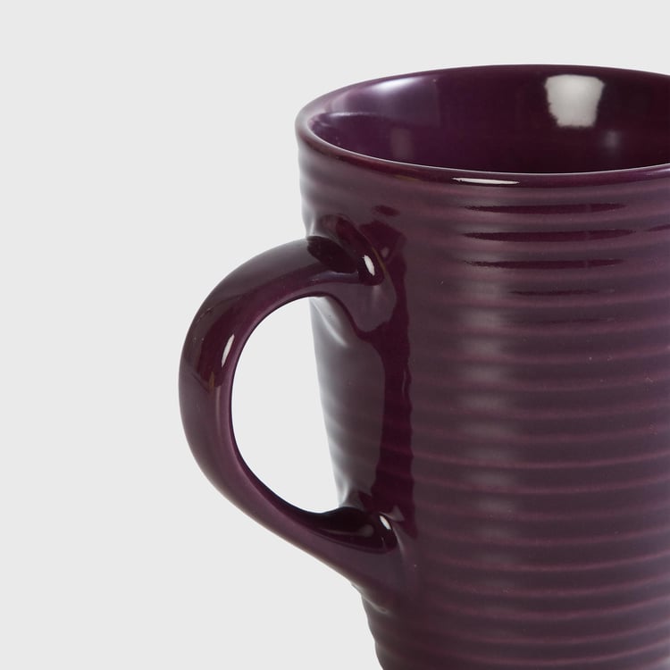 Color Connect Purple Solid Stoneware Mug - 360ml