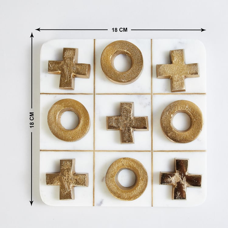Eternity Marble Tic Tac Toe with Stand