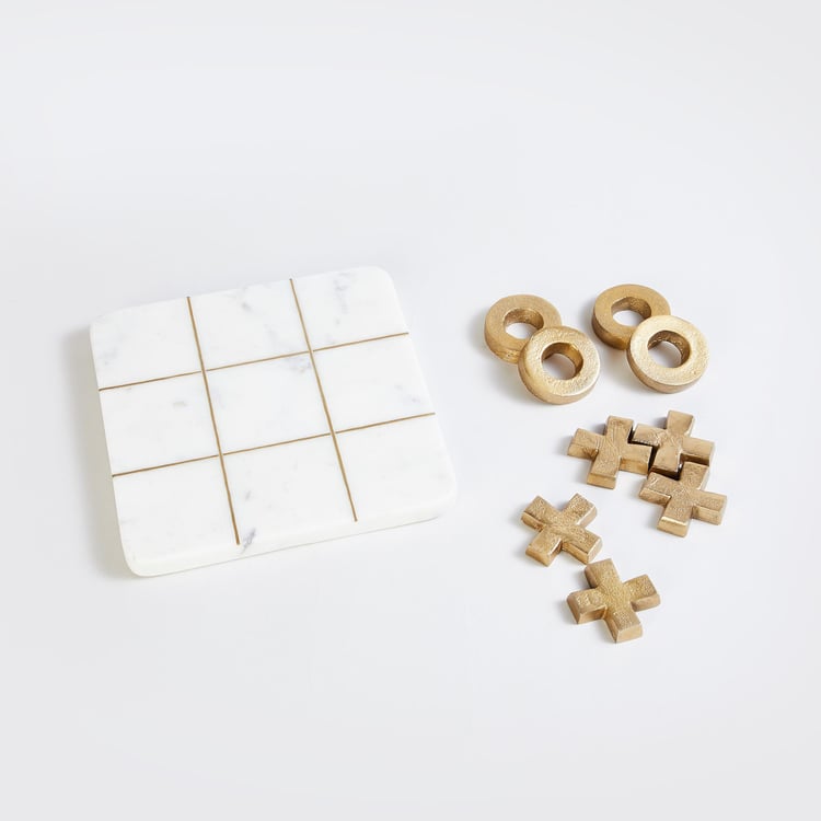 Eternity Marble Tic Tac Toe with Stand