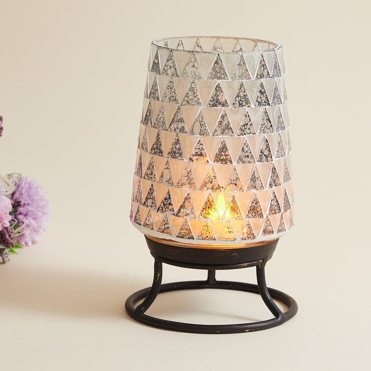 Mabel Glass Mosaic Candle Holder with Stand