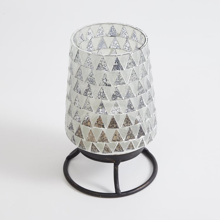 Mabel Glass Mosaic Candle Holder with Stand