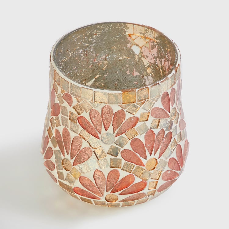 Mabel Glass Mosaic Votive Holder