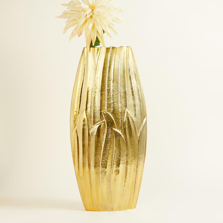 Austin Metal Embossed Tall Vase