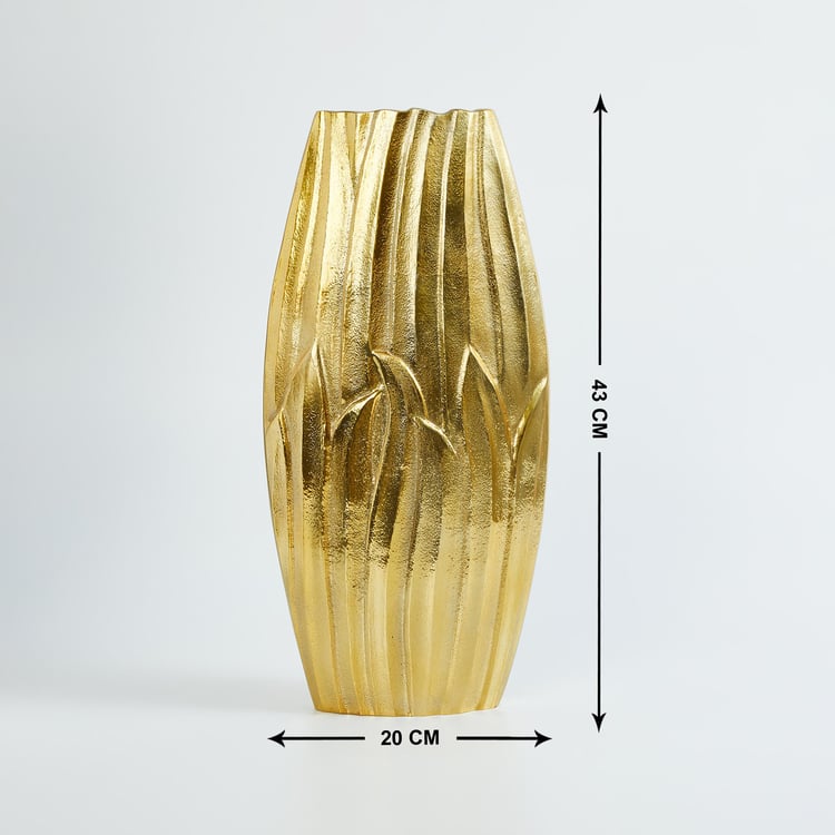 Austin Metal Embossed Tall Vase