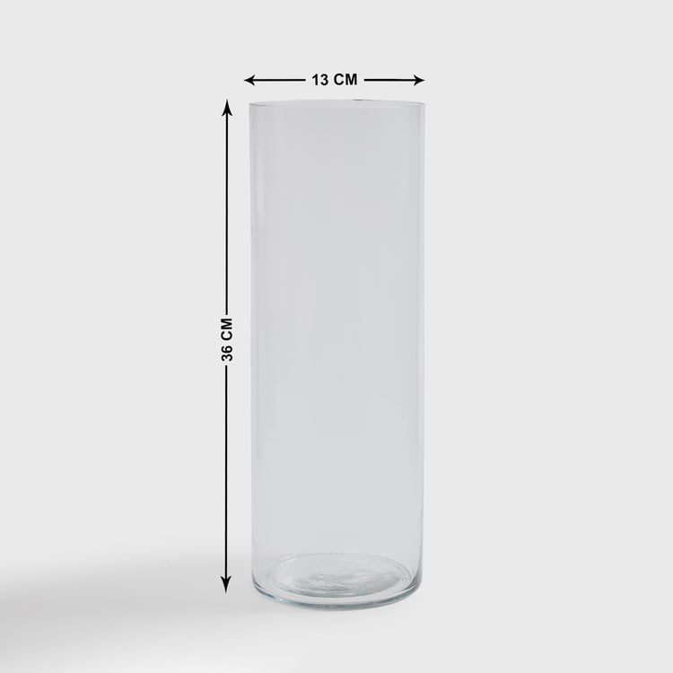 Contour Glass Cylindrical Table Vase