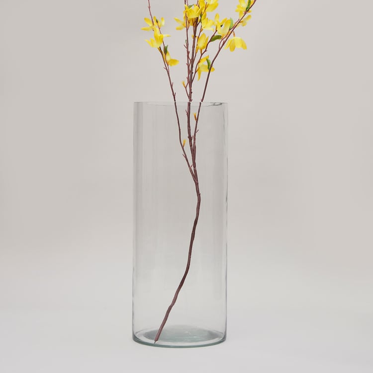 Contour Glass Cylindrical Floor Vase