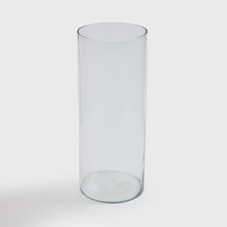 Contour Glass Cylindrical Floor Vase