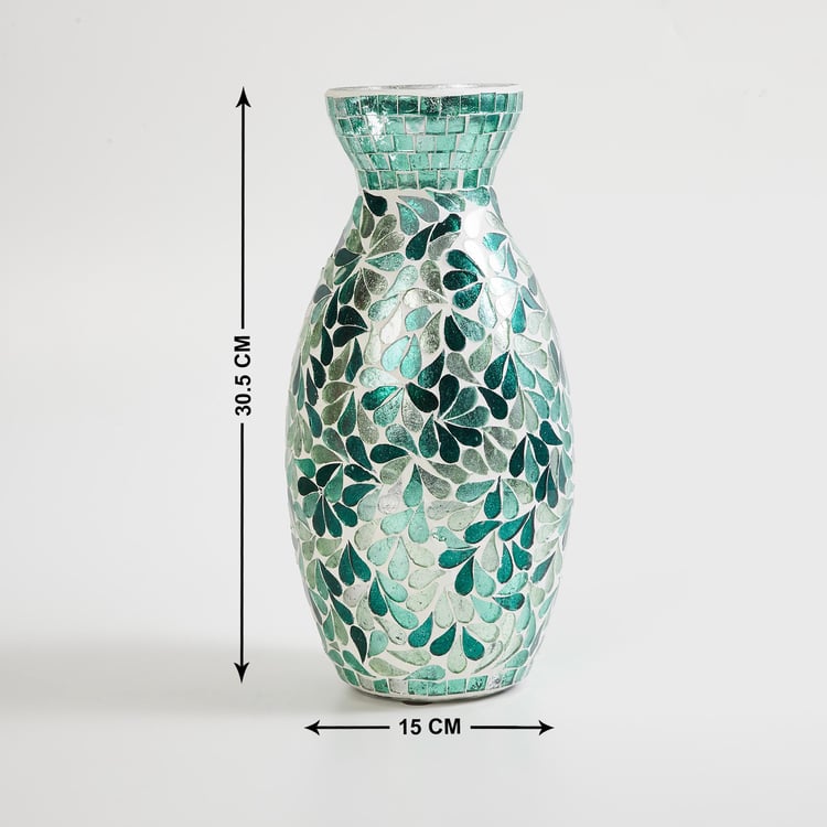 Mable Glass Mosaic Vase