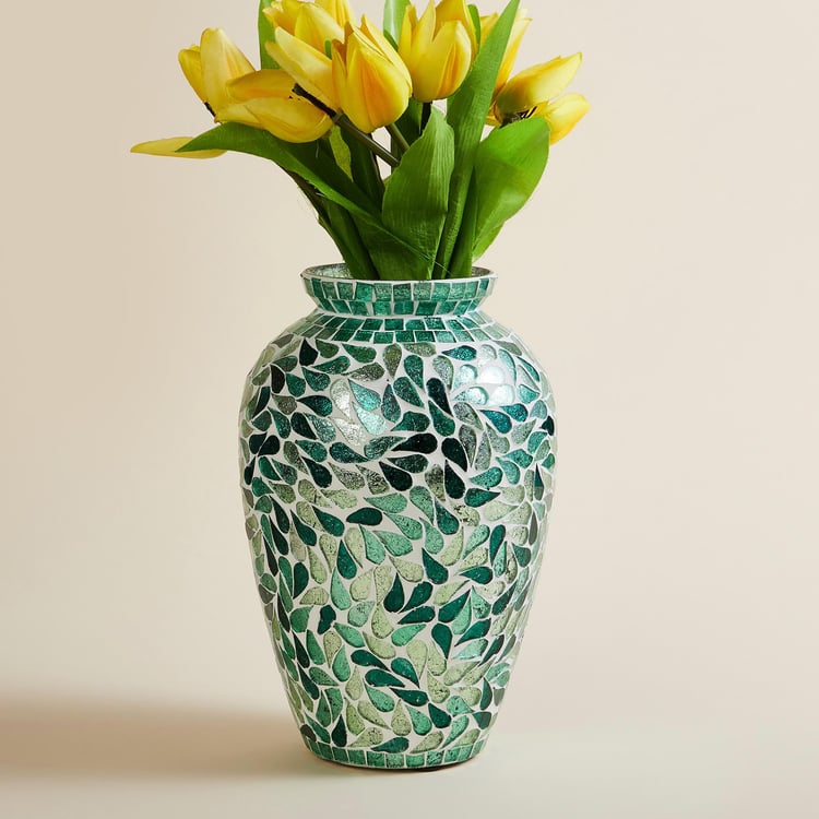 Buy Mable Glass Mosaic Vase from Home Centre at just INR 999.0