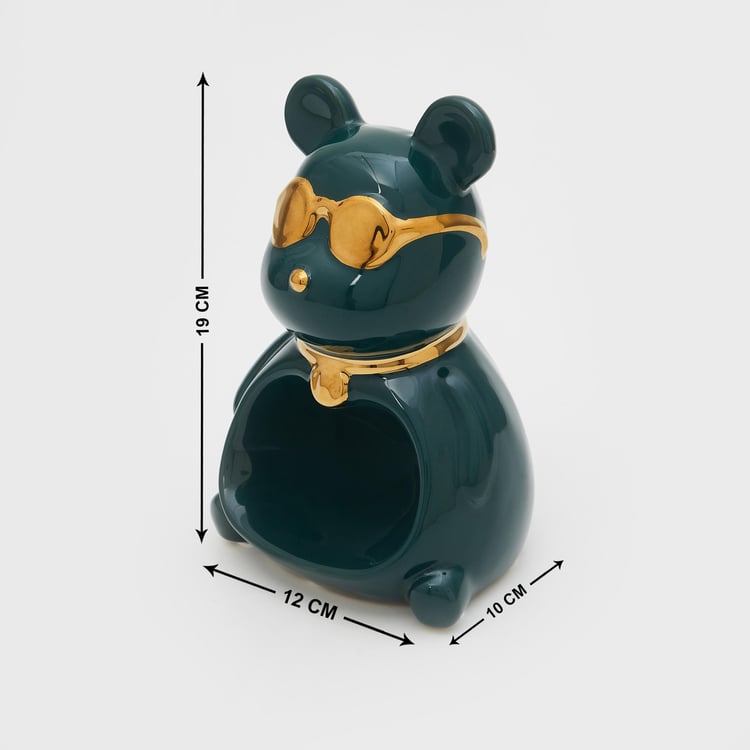 Souvenir Ceramic Bear Figurine Mobile Holder