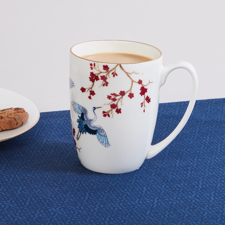 Pagoda Pride Multicolour Printed Bone China Mug - 360ml