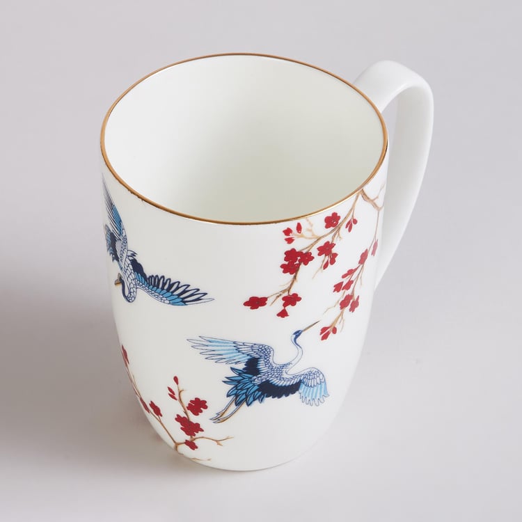 Pagoda Pride Multicolour Printed Bone China Mug - 360ml