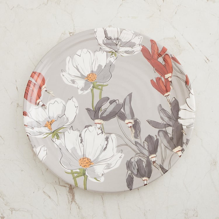 Meadows Peony Multicolour Printed Melamine Dinner Plate - 27.5cm