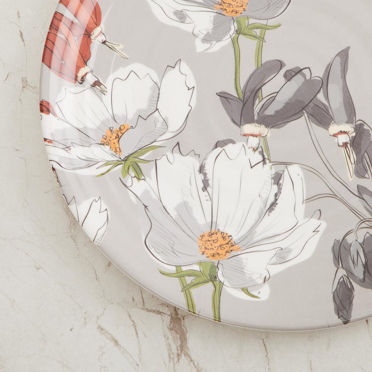 Meadows Peony Multicolour Printed Melamine Dinner Plate - 27.5cm