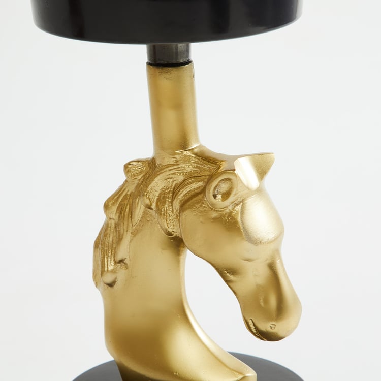 Vitara Metal Horse Pillar Candle Holder