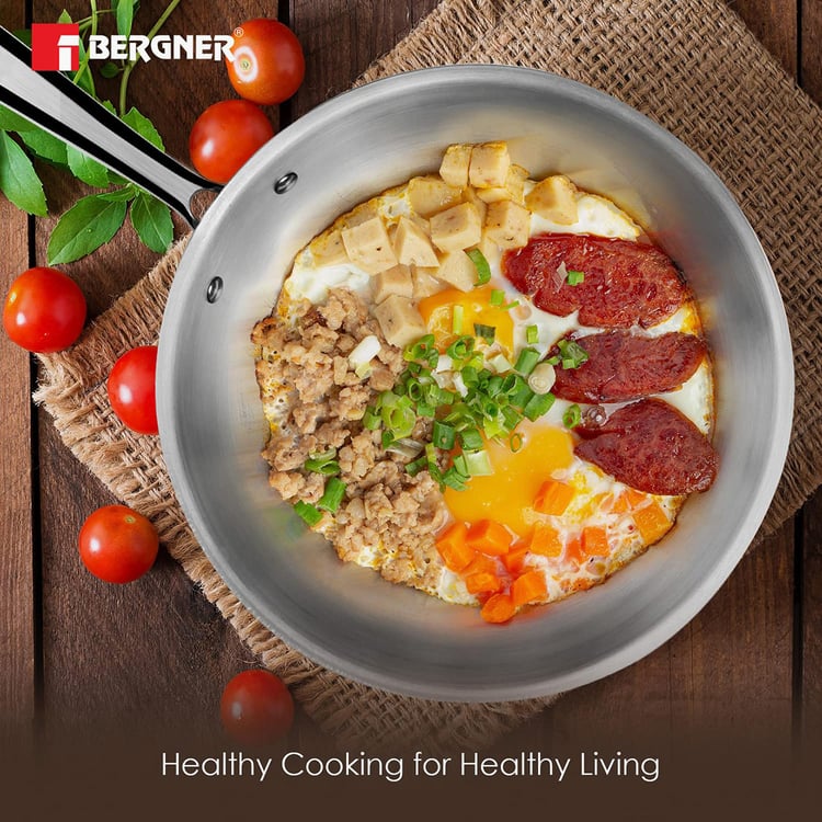 BERGNER Argent 5cx Silver Stainless Steel Frying Pan - 20cm