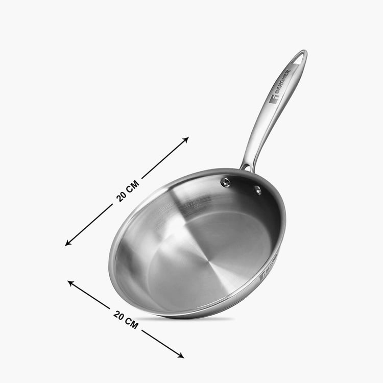 BERGNER Argent 5cx Silver Stainless Steel Frying Pan - 20cm