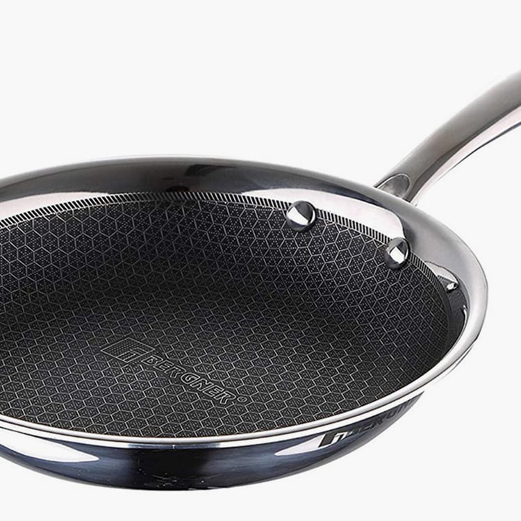 BERGNER Hitech Silver Solid Stainless Steel Non-Stick Fry Pan - 20cm